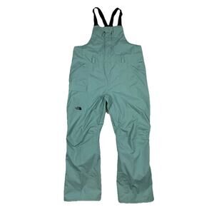 North Face Women's Freedom Bibs Snowboard Ski Overalls Pants Teal 2X